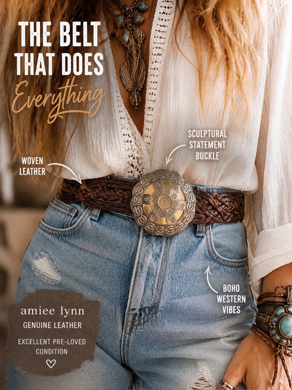 Amiee Lynn Woven Leather Belt
